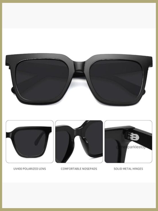 Large Square Sunglasses Polarized UV400 Protection Retro Style main image 6